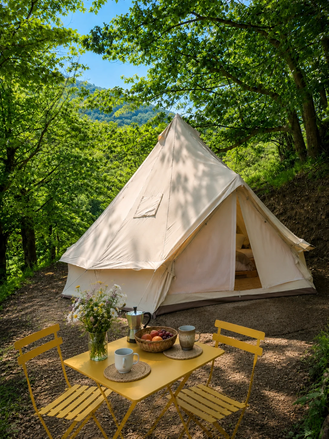 Le Cerisier, tipi sous le cerisier